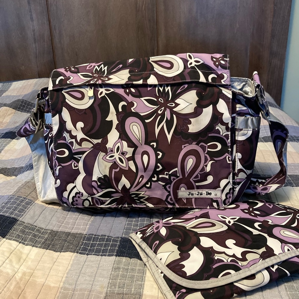 Ju ju be Purple Paisley messenger bag Better Be